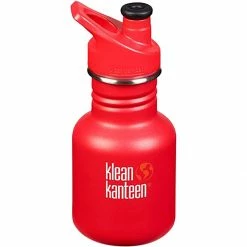 Klean Kanteen Water Bottles Sport Cap 3.0 Classic 12oz Bottle Kids' -Gsi Outdoor Shop LADTRU