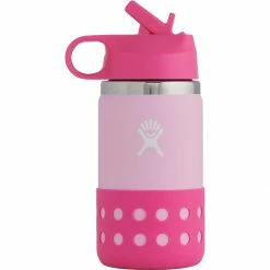 Hydro Flask Water Bottles 12oz Wide Mouth Flex Straw & Boot Kids' -Gsi Outdoor Shop PLU 1